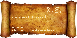 Kurzweil Euniké névjegykártya